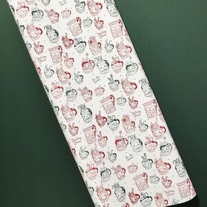 NWT Anthropologie Louise Pretzel Santa Christmas Gift Wrap Wrapping Paper